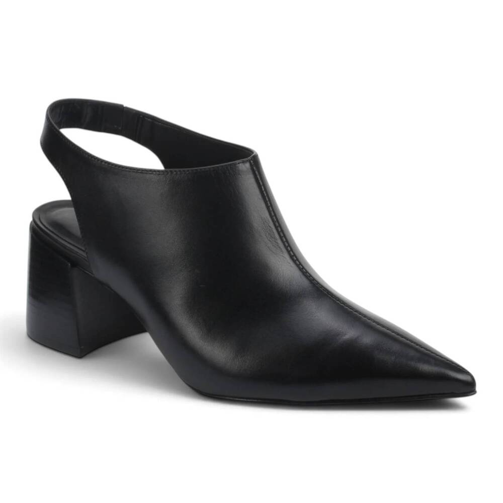 NEW CARRANO women's leather slingback mule in black
